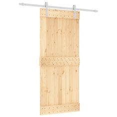 Greatstore Posuvné dveře s kováním 90 x 210 cm masivní borové dřevo