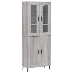 Vidaxl Skříň highboard šedá sonoma 69,5 x 34 x 180 cm kompozitní dřevo