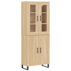 Greatstore Skříň highboard dub sonoma 69,5 x 34 x 180 cm kompozitní dřevo