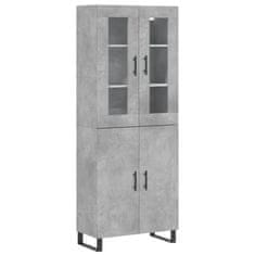 Vidaxl Skříň highboard betonově šedá 69,5x34x180 cm kompozitní dřevo