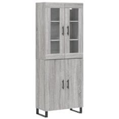 Vidaxl Skříň highboard šedá sonoma 69,5 x 34 x 180 cm kompozitní dřevo