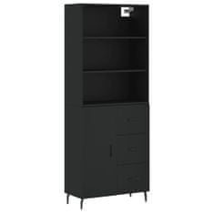 Vidaxl Skříň highboard černá 69,5 x 34 x 180 cm kompozitní dřevo