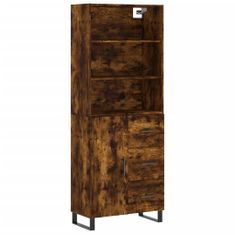 Vidaxl Skříň highboard kouřový dub 69,5 x 34 x 180 cm kompozitní dřevo