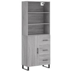 Vidaxl Skříň highboard šedá sonoma 69,5 x 34 x 180 cm kompozitní dřevo