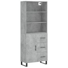 Vidaxl Skříň highboard betonově šedá 69,5x34x180 cm kompozitní dřevo