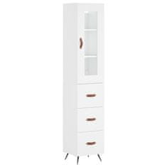 Vidaxl Skříň highboard bílá 34,5 x 34 x 180 cm kompozitní dřevo