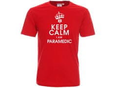 INNA KEEP CALM I AM PARAMEDIC pánské tričko červené - S