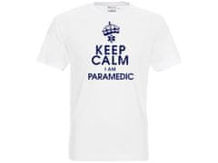 INNA KEEP CALM I AM PARAMEDIC pánské tričko bílé - M