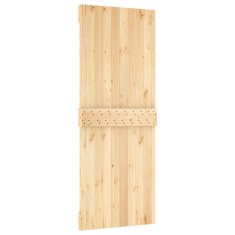 Greatstore Posuvné dveře s kováním 80 x 210 cm masivní borové dřevo