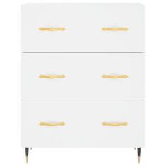 Greatstore Skříň highboard bílá 69,5 x 34 x 180 cm kompozitní dřevo