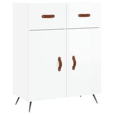 Vidaxl Skříň highboard lesklá bílá 69,5 x 34 x 180 cm kompozitní dřevo