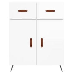 Vidaxl Skříň highboard lesklá bílá 69,5 x 34 x 180 cm kompozitní dřevo