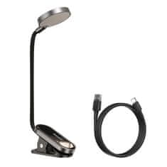 Greatstore Mini LED lampa na čtení s klipem šedá