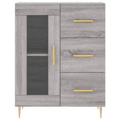 Greatstore Skříň highboard šedá sonoma 69,5 x 34 x 180 cm kompozitní dřevo