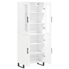 Greatstore Skříň highboard bílá 69,5 x 34 x 180 cm kompozitní dřevo