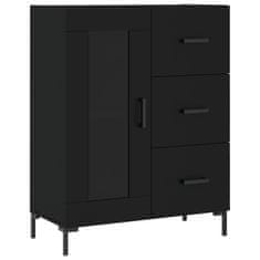 Greatstore Skříň highboard černá 69,5 x 34 x 180 cm kompozitní dřevo