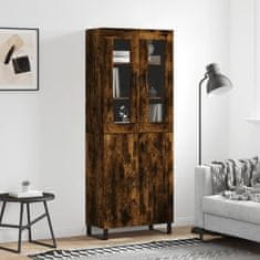 Vidaxl Skříň highboard kouřový dub 69,5 x 34 x 180 cm kompozitní dřevo