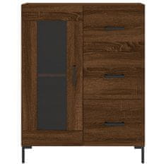 Greatstore Skříň highboard hnědý dub 69,5 x 34 x 180 cm kompozitní dřevo