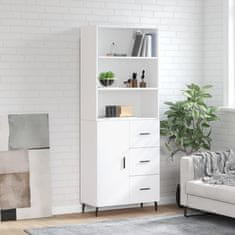 Greatstore Skříň highboard bílá 69,5 x 34 x 180 cm kompozitní dřevo