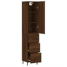 Vidaxl Skříň highboard hnědý dub 34,5 x 34 x 180 cm kompozitní dřevo