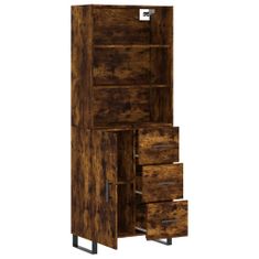 Vidaxl Skříň highboard kouřový dub 69,5 x 34 x 180 cm kompozitní dřevo