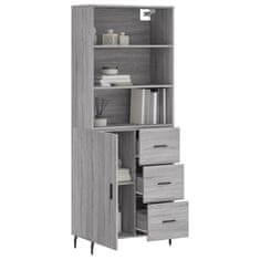 Greatstore Skříň highboard šedá sonoma 69,5 x 34 x 180 cm kompozitní dřevo