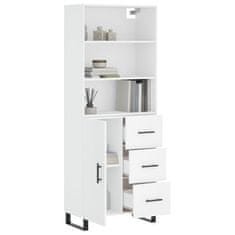 Greatstore Skříň highboard bílá 69,5 x 34 x 180 cm kompozitní dřevo