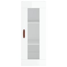 Vidaxl Skříň highboard bílá s vysokým leskem 34,5x34x180 cm kompozit