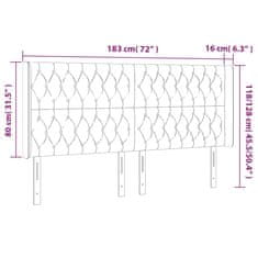 Vidaxl Čelo postele typu ušák černé 183x16x118/128 cm samet