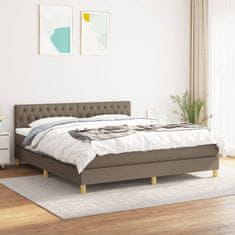 Greatstore Box spring postel s matrací taupe 180x200 cm textil