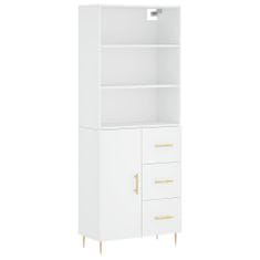 Vidaxl Skříň highboard bílá 69,5 x 34 x 180 cm kompozitní dřevo