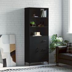 Vidaxl Skříň highboard černá 69,5 x 34 x 180 cm kompozitní dřevo