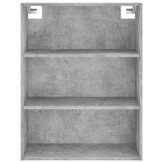 Greatstore Skříň highboard betonově šedá 69,5x34x180 cm kompozitní dřevo