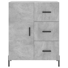 Greatstore Skříň highboard betonově šedá 69,5x34x180 cm kompozitní dřevo