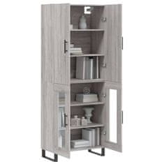 Greatstore Skříň highboard šedá sonoma 69,5 x 34 x 180 cm kompozitní dřevo