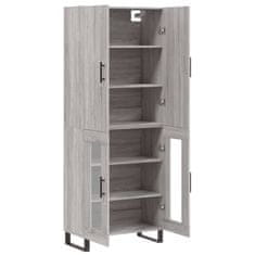 Greatstore Skříň highboard šedá sonoma 69,5 x 34 x 180 cm kompozitní dřevo