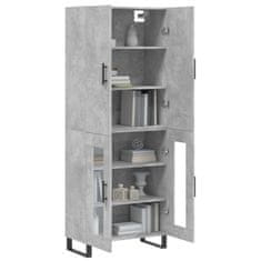 Greatstore Skříň highboard betonově šedá 69,5x34x180 cm kompozitní dřevo