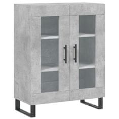 Greatstore Skříň highboard betonově šedá 69,5x34x180 cm kompozitní dřevo