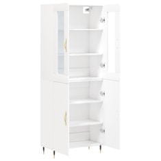 Greatstore Skříň highboard bílá 69,5 x 34 x 180 cm kompozitní dřevo