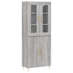 Vidaxl Skříň highboard šedá sonoma 69,5 x 34 x 180 cm kompozitní dřevo