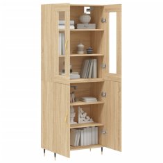 Greatstore Skříň highboard dub sonoma 69,5 x 34 x 180 cm kompozitní dřevo