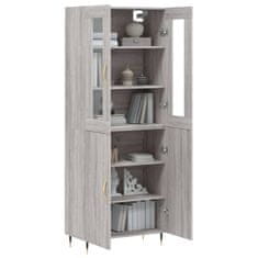 Greatstore Skříň highboard šedá sonoma 69,5 x 34 x 180 cm kompozitní dřevo