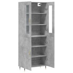 Greatstore Skříň highboard betonově šedá 69,5x34x180 cm kompozitní dřevo