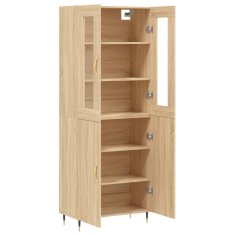 Greatstore Skříň highboard dub sonoma 69,5 x 34 x 180 cm kompozitní dřevo