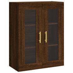 Vidaxl Skříň highboard hnědý dub 69,5 x 34 x 180 cm kompozitní dřevo