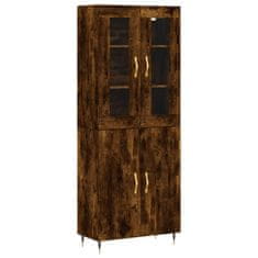 Greatstore Skříň highboard kouřový dub 69,5 x 34 x 180 cm kompozitní dřevo