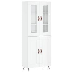 Vidaxl Skříň highboard lesklá bílá 69,5 x 34 x 180 cm kompozitní dřevo