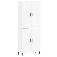 Greatstore Skříň highboard bílá 69,5 x 34 x 180 cm kompozitní dřevo