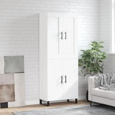 Greatstore Skříň highboard bílá 69,5 x 34 x 180 cm kompozitní dřevo