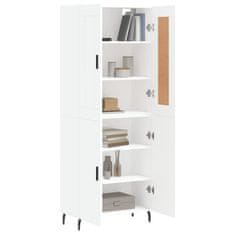 Greatstore Skříň highboard bílá 69,5 x 34 x 180 cm kompozitní dřevo